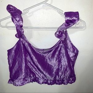 Asos nylon cropped bustier top